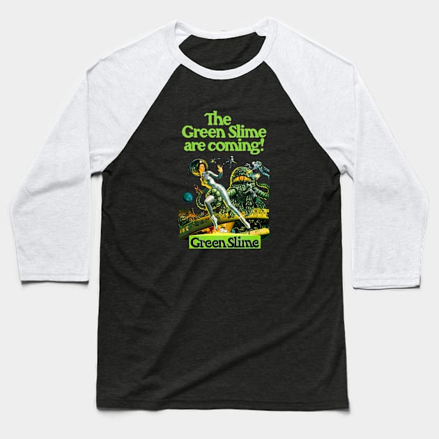 Mod.2 The Green Slime Baseball T-Shirt by parashop